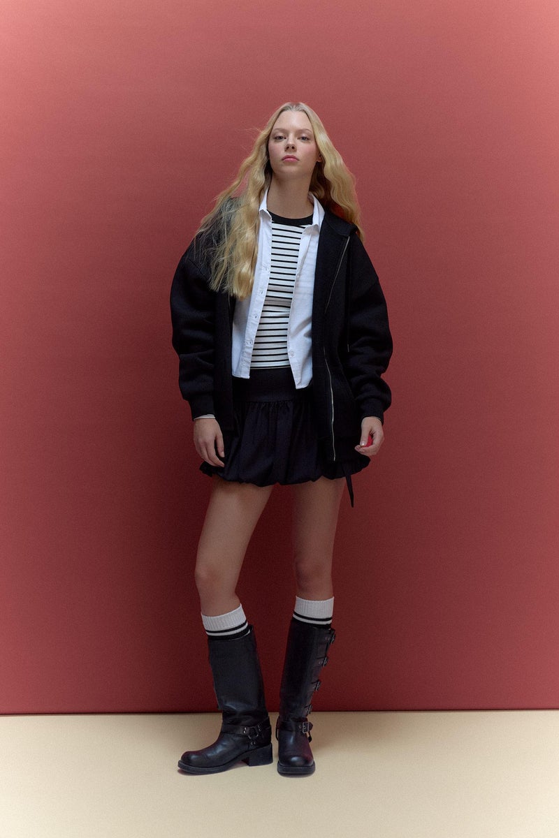 ديفاكتو هودي اوفر سايز بسوسته قماش تقيل - Image 2